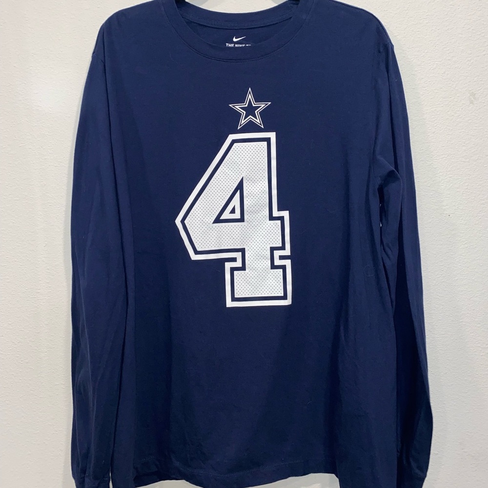 Navy Blue Nike Dak Prescott Long Sleeve Shirt